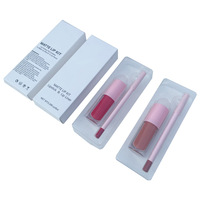 Marque privée Lip Liner à haute teneur en pigments Kit de lèvres végétaliennes nues Rouge à lèvres liquide mat longue durée avec crayon à lèvres
