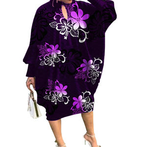 Ropa <span class=keywords><strong>de</strong></span> lujo Vintage negra para <span class=keywords><strong>mujer</strong></span> Floral manga larga playa hawaiana otoño nueva moda vestido <span class=keywords><strong>de</strong></span> <span class=keywords><strong>tatuaje</strong></span> <span class=keywords><strong>de</strong></span> Samoa polinesia - Product Image 6