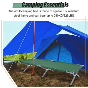 Nhà Máy Bán Buôn Ngoài Trời Du Lịch Dã Ngoại Trọng Lượng Nhẹ Cắm Trại Giường 600D Nhiệm Vụ Nặng Nề Ngoài Trời Di Động Gấp Giường Cũi Cho Người Lớn - Product Image 4