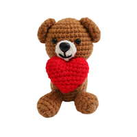 Vente en gros d'adorables ours au crochet art déco cadeau maison message positif motif animal anti-stress