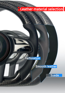 Volant noir en fibre de carbone et cuir LED forgé pour <span class=keywords><strong>Audi</strong></span> B8 B9 Q5 Q7 A3 A4 A5 A6 C7 C8 S4 S5 RS3 RS4 RS6 <span class=keywords><strong>RS</strong></span> - Product Image 5