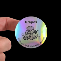 Autocollant holographique 3D prismatique coloré avec logo personnalisé, adhésif imperméable au laser pour l'image de marque et l'emballage