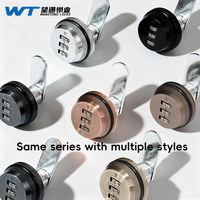 Serrure à combinaison à 3 chiffres WT 9503 pour usage domestique et professionnel, en acier, pour porte d'armoire métallique