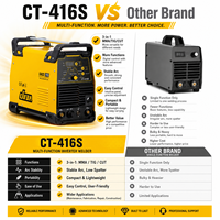 JUBA Nouveau CT-416S 230V 6kva 60% Cycle de Travail 80% Efficacité Soudeuse Inverseur Multifonction DC TIG MMA CUT