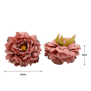 Flores de peonía artificiales Dongchen Crafts en colores otoñales, flor base para arreglos florales y tocados. - Product Image 5