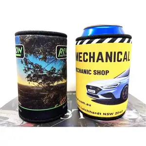 Kustom Neoprene dapat pendingin sublimasi Koozies gemuk pemegang penyiangan minuman bir pemegang