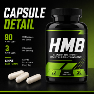 Capsules de supplément HMB (Bêta-hydroxy Bêta-méthylbutyrate de Calcium) personnalisées OEM/ODM, 99 % pur, sans produits laitiers, 60/120 unités, GMP HACCP - Product Image 2