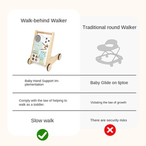 OEM/ODM Robot multifonction 2 en 1 Trotteur en bois pour bébé Tricycle en bois <span class=keywords><strong>Voiture</strong></span> pour bébé Trotteurs pliables pour enfants garçons filles - Product Image 5