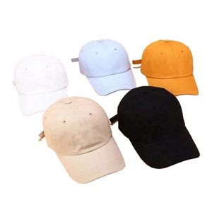 High Quality <b>Hats</b> Basic Blank Unbranded Cheap Customizable logo Baseball Caps - Product Image 1
