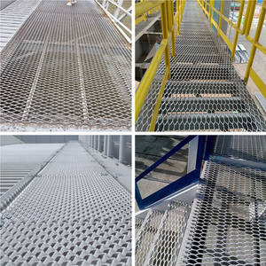 Vente en gros usine de tôles de treillis métallique déployé à mailles losangées en acier doux et acier inoxydable, robustes, <span class=keywords><strong>pour</strong></span> passerelles - Product Image 2