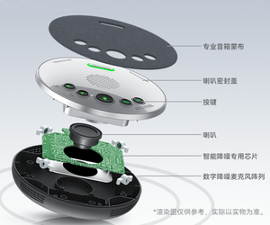 Haut-parleur et <span class=keywords><strong>microphone</strong></span> de conférence M3B avec réduction du bruit Prise de voix à 360 degrés Haut-parleur de conférence Bluetooth portable - Product Image 6