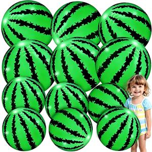 Pelota de Playa Inflable de PVC con Diseño de Sandía, Mini Juguete para Piscina, Decoración para Fiestas de Verano con Temática de Frutas, Flotadores para Niños - Product Image 1
