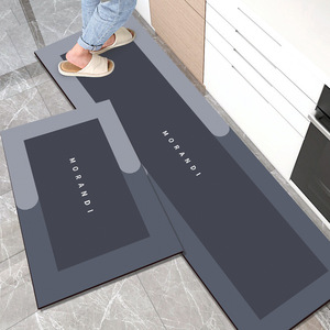 Moderne Anti-Slip Keuken Tapijt Diatomiet Gedempte <span class=keywords><strong>Mat</strong></span> Aanpasbare Geweven Polypropyleen Polyester Rubber Wasbare Keukenmat