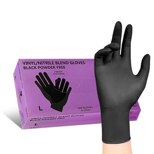 Gants jetables de sécurité Wanli's Good Helper en vinyle et nitrile, blancs, sans poudre, taille moyenne, pour la manipulation des aliments - Product Image 2