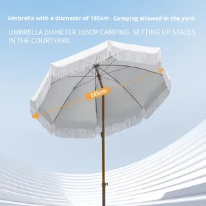Пляжный зонт для террасы и бассейна с кисточками для патио и трансграничной торговли - Product Image 3