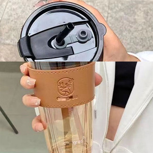 <span class=keywords><strong>Gobelet</strong></span> en <span class=keywords><strong>verre</strong></span> personnalisé avec logo, style Ins, pour thé, jus, café, avec couvercle et <span class=keywords><strong>paille</strong></span>, pour usage quotidien - Product Image 4