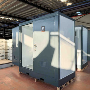 Casa Prefabricada Duradera de Fabricación China, Casa Pequeña a Bajo Precio, Baño Público Portátil Conveniente <span class=keywords><strong>con</strong></span> Función de <span class=keywords><strong>Ducha</strong></span> - Product Image 1