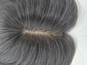 Perruque toupet à clipser en cheveux humains lisses mi-longs de 8 pouces, nouée à la main, de qualité supérieure, légère, couleurs naturelles, WIGTS, bonnet respirant - Product Image 5