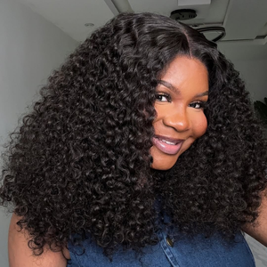 Peluca de Cabello Humano Natural Doble Trama, Ondas Profundas, Densidad 250, con Encaje HD 5x7, Sin Pegamento, Cabello Brasileño - Product Image 1