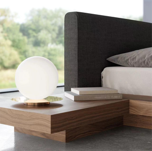 Modern High Quality Natural Solid Wood <strong>Low</strong> Profile Queen Size <strong>Bed</strong> <strong>Frame</strong> with Nightstands - Product Image 6