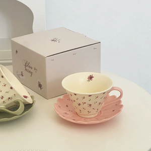 ชุดถ้วยเซรามิคลายดอกไม้ ดีไซน์พิเศษสำหรับกาแฟ - Product Image 6