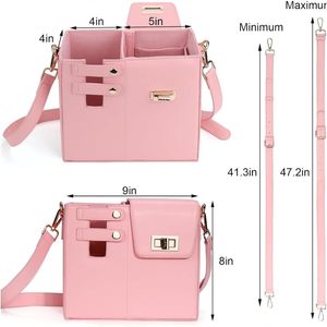 Bolso de Mano Elegante de Piel Sintética para Mujer, Porta Botella de Agua, Funda Personalizada para Taza, Bolso Bandolera - Product Image 5
