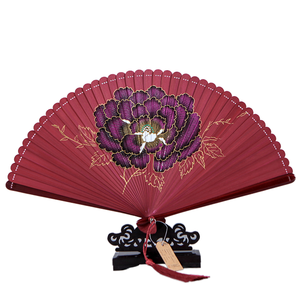 Fatingna <span class=keywords><strong>พัด</strong></span>ลมพับได้สไตล์ญี่ปุ่นไม้ไผ่สไตล์โบราณ<span class=keywords><strong>พัด</strong></span>ผ้ามือถือสำหรับงานแต่งงานตกแต่งด้วยพู่ - Product Image 1