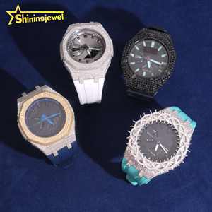 Certificat GRA Bijoux Hip Hop Boîtier de montre en argent 925 Iced Out Moissanite GA2100 Buss Down Watch Bezel Pass Diamond Tester - Product Image 1