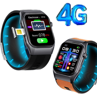 Reloj Inteligente GS500 4G con Tarjeta Nano SIM, Bomba de Aire, HRV, ECG, Frecuencia Cardíaca, Oxígeno en Sangre, Monitor de Salud y Fitness, Llamadas Bluetooth, Reloj Inteligente Cuadrado