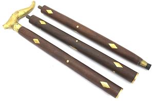 Premium Carved Wooden <b>Walking</b> Cane with Royal Head Handle Leather Cover Portable Hiking <b>Walking</b> <b>Stick</b> - Product Image 5