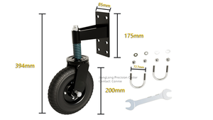 ล้อเลื่อนรั้วแบบสปริงเหล็กขนาด 6 นิ้ว 8 นิ้ว ทำจากยางแข็ง - Product Image 4