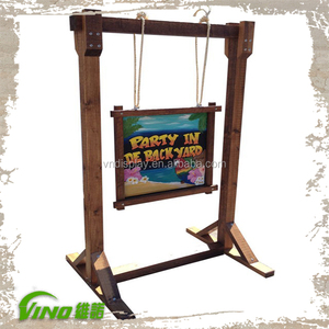 Pizarra portátil de metal rústica para publicidad, tablero de sándwich, pizarra de Polka desgastada - Product Image 6