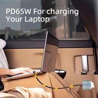 Allume-cigare métallique 100W USB C, chargeur d'ordinateur portable GaN 115W, chargeur rapide 3 ports PD 65W pour téléphone portable et adaptateur de voiture OEM