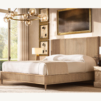 Lit en chêne blanc de style américain moderne personnalisé Rhoohill, lit de qualité supérieure pour l'intérieur, lit queen size, lit king size en bois massif