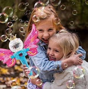 Schlussverkauf schicke Schmetterlingsflügel automatischer magischer Blase-Stab Kinder leuchten Spielzeug Stock leuchten Wasserblasen für draußen spielen - Product Image 4