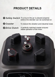 Venta caliente Gran capacidad 6L Licuadora comercial resistente Licuadora industrial Gran potencia 3000W Licuadora de alta velocidad - Product Image 6