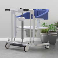 Chaise de toilette électrique de transfert pour soins à domicile Zuowei, extra large, robuste, avec roues, ZW365D
