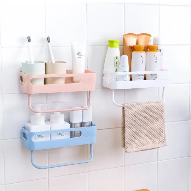 Factory Direct Bathroom storage universal rack soap holder bathroom corner punch-free rack shampoo storage