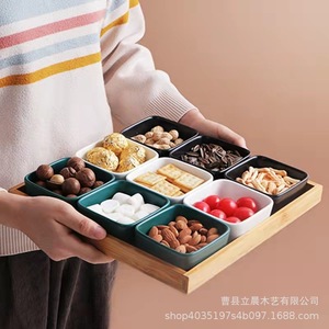 Modern Minimalist Bamboo Serving <b>Tray</b> For <b>Tea</b> Coffee Fruit Snacks Hotel Dining Use - Product Image 3