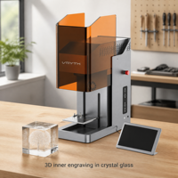 Grabador Láser UV de 5W, 355nm, 60x60x90mm, para Cristal 3D, Joyería, Regalos Personalizados para Negocios, Fácil de Usar