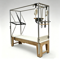 Lit de Pilates Cadillac MJD M201A en chêne durable pour usage domestique et commercial, entraînement de yoga, fitness, musculation, boîte en bois