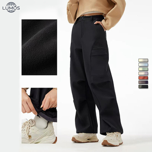 Pantalones Softshell para <span class=keywords><strong>Mujer</strong></span>, Otoño Invierno, Repelentes al Agua, Forrados <span class=keywords><strong>de</strong></span> Felpa, Pantalones Cargo para Senderismo y Montañismo, Corte Recto - Product Image 3