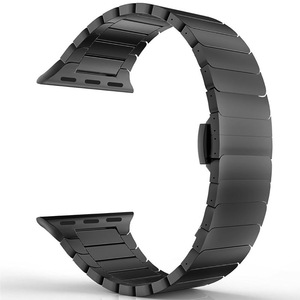 Correa de reloj con botón de presión, eslabones de extracción rápida, hebilla de mariposa, compatible con <span class=keywords><strong>Apple</strong></span> <span class=keywords><strong>Watch</strong></span> Ultra 49 mm, series 7 a 11, ligera, antiarañazos - Product Image 1