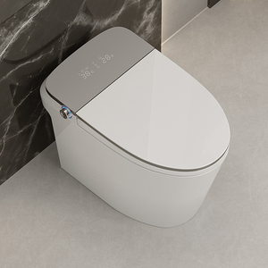 En gros WC intelligent en céramique à cuvette allongée avec bidet intégré, siège chauffant, chasse d'eau automatique, séchoir et veilleuse - Product Image 2