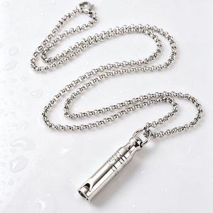 yunnique <b>Titanium</b> Steel Whistle Pendant Necklace Unisex Party Fashion Sweater <b>Chain</b> Geometry Design - Product Image 1