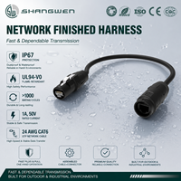 Câble de signalisation CAT6 UTP 24AWG avec connecteur RJ45 4 paires 8 broches, gaine mate PA6, pour extérieur, indice IP67