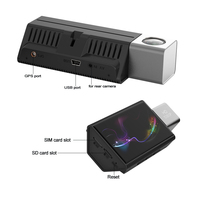 Cámara de salpicadero dvr para coche, dispositivo de grabación con resolución HD 1080P, 4g, Android 8,1, 4G, 4g, sim, 4G, ADAS, GPS, cámara dual, 3 pulgadas