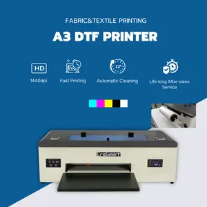 Reizjet máquina de impresión de camisetas de inyección de tinta A3 de escritorio pequeño XP600 L1800 DX5 30cm rollo de transferencia de calor película para mascotas camiseta A3 DTF impresora