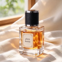 Vente flash - Flacon vaporisateur de parfum en verre transparent carré personnalisé, fond épais, 30 ml, 50 ml, 100 ml