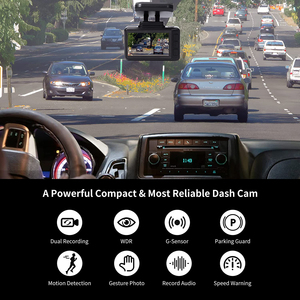 UHD 4K ống kính kép di động xe Dashcam phía trước phía sau với GPS Wifi thời gian thực xem <span class=keywords><strong>3</strong></span> inch WDR Video Recorder được xây dựng trong Dash máy ảnh - Product Image 4